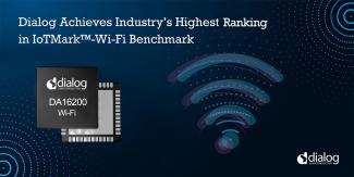 雷竞技电竞平台Dialog Semiconductor获得业界最高的IoTMark™-Wi-Fi基准排名